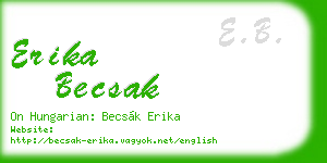 erika becsak business card